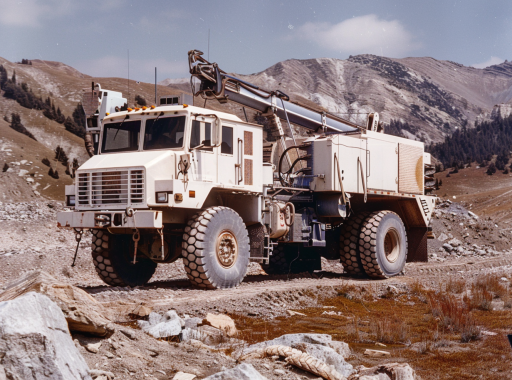 A truck with Geophysics equipment
